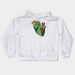 Corazón Nopal - Heart Cactus Kids Hoodie